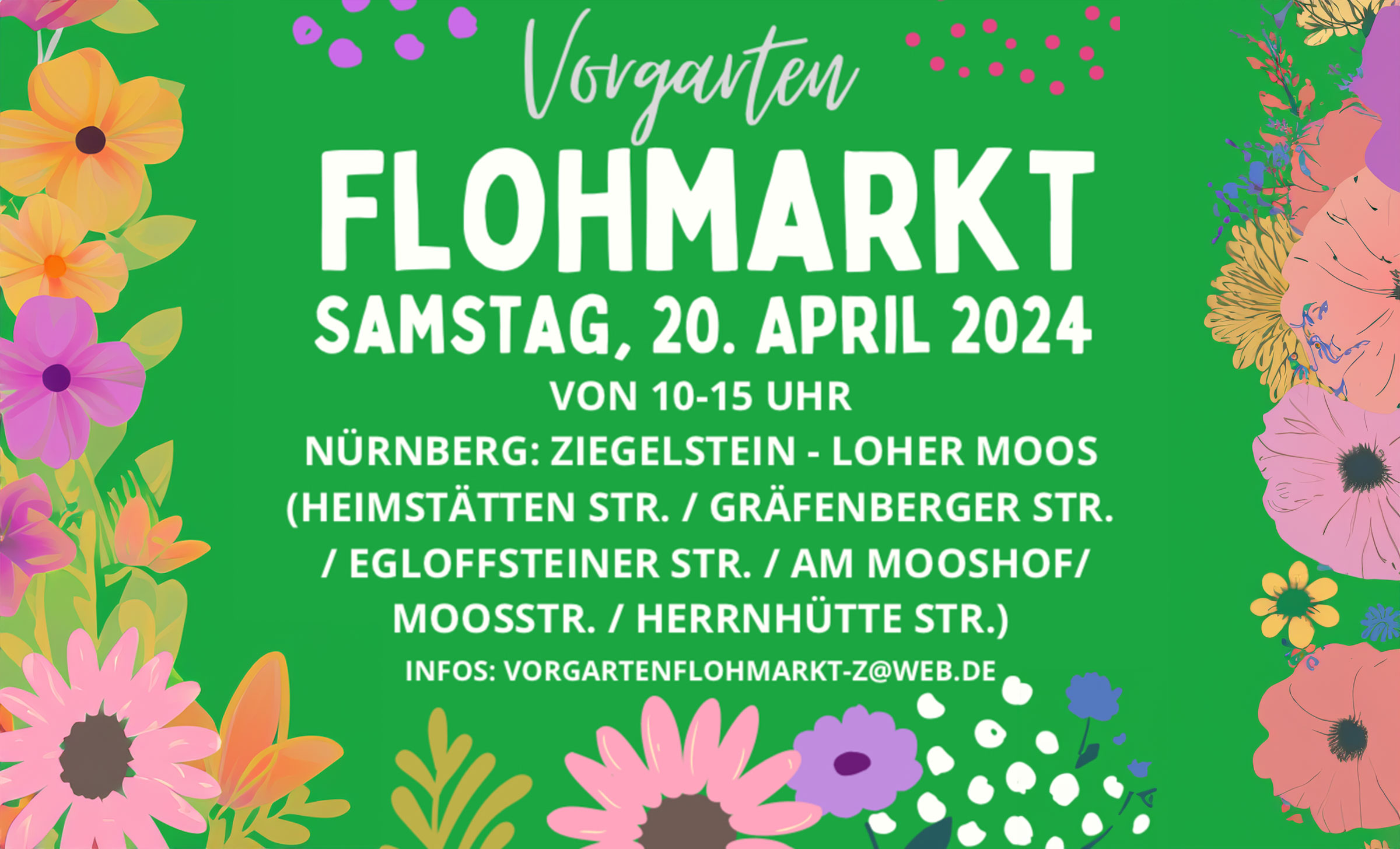 Vorgarten-Flohmarkt am 20.04.2024